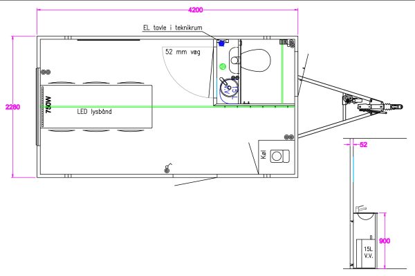 Scanvogn – Office Trailer 420 (4.2 x 2.28 x 2.9 m)