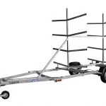 Canoe and kayak trailer for sale in Sydney, designed for easy transport of kayaks and canoes.