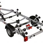 Aluminum boat trailers for sale, featuring a trailer roller system for smooth launching and retrieval. NSW