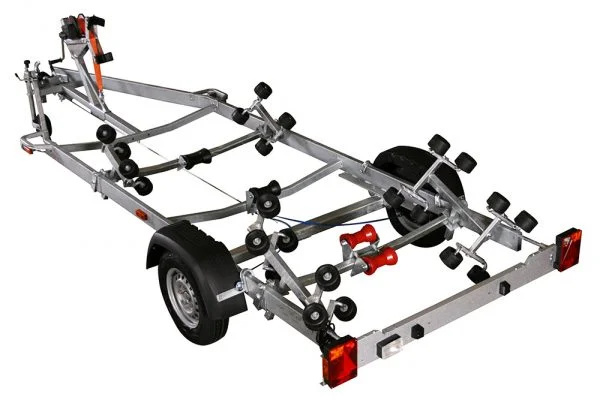 Aluminum boat trailers for sale, featuring a trailer roller system for smooth launching and retrieval. NSW