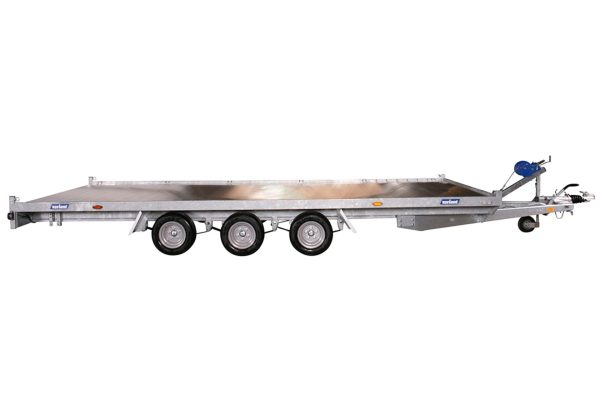 Flatbed U-Haul car trailer for sale in Australia, designed for reliable vehicle transport with durable construction.