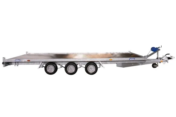 Flatbed U-Haul car trailer for sale in Australia, designed for reliable vehicle transport with durable construction.
