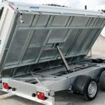 Galvanized tipper trailer with tipper for sale, designed for long-lasting, rust-resistant hauling.