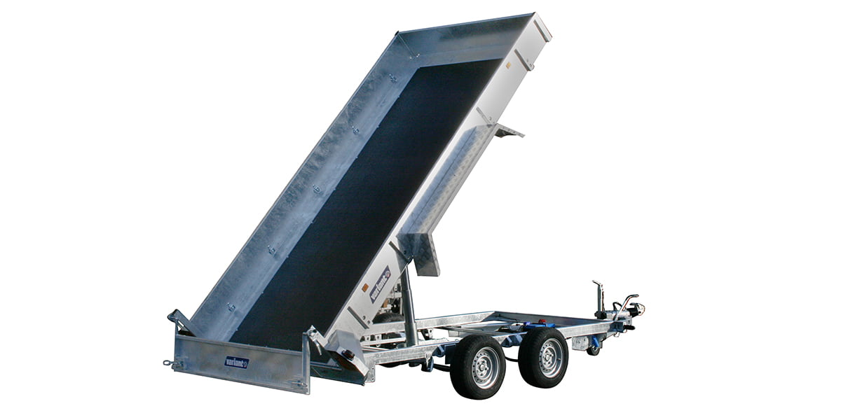 Beavertail trailer for sale on the Central Coast, designed for easy loading and unloading of heavy equipment, vehicles, and machinery with a low-angle incline.
