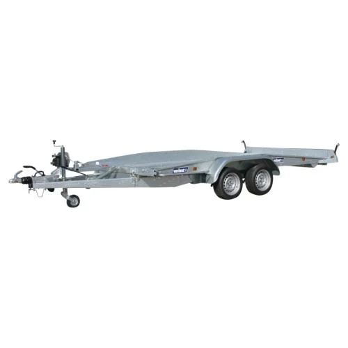 Aluminum car carrier trailer for sale, lightweight and durable for safe vehicle transport.