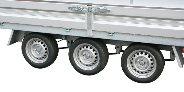 Tri-axle flatbed trailers for sale in Sydney, built for heavy-duty transportation and stability.