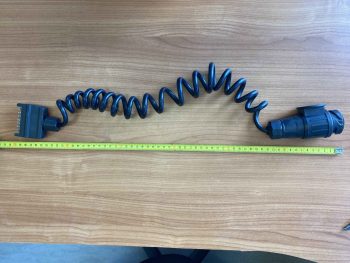13 Pin Plug to 7 Pin Flat Plug 2m Coiled Trailer Cable — A2B Trailers