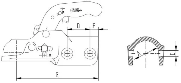 Trailer tow ball coupling head for sale in NSW, designed for secure and reliable towing.