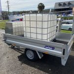 Box trailer tool box for sale, designed for secure and convenient storage of tools during transport.