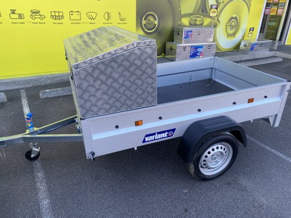 Lightweight tradie trailer with toolbox